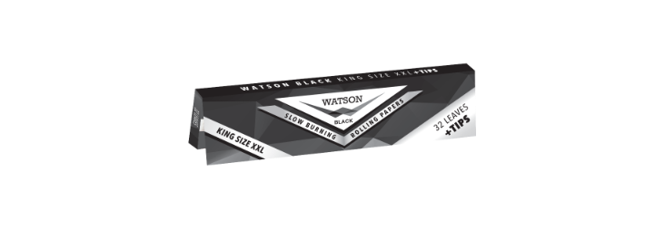 Watson King Size XXL + Tips - Closing Flap Black
